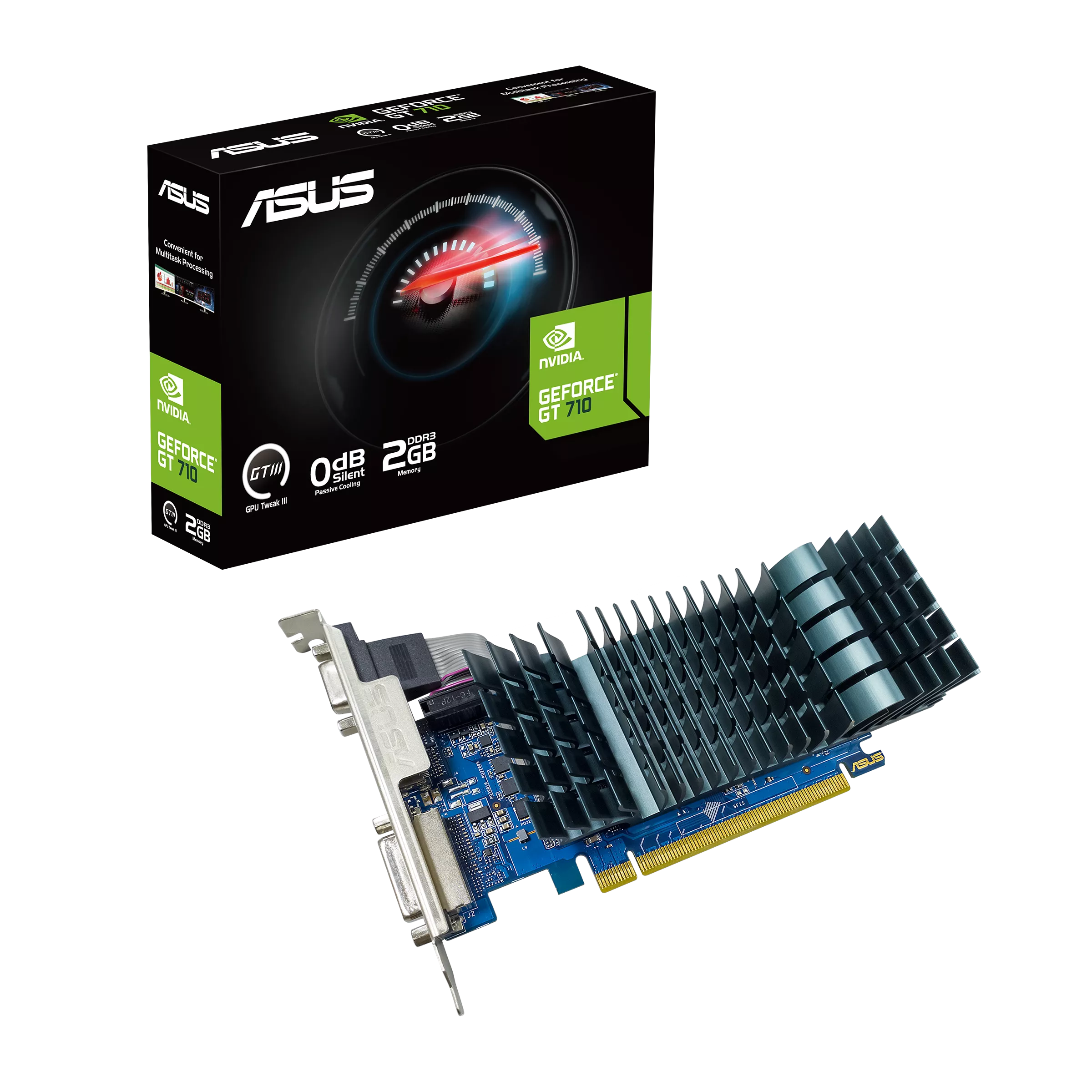 ASUS GeForce® GT 710 2GB DDR3 EVO low-profile graphics card ASUS GeForce® GT 710 2GB DDR3 EVO low-profile graphics card